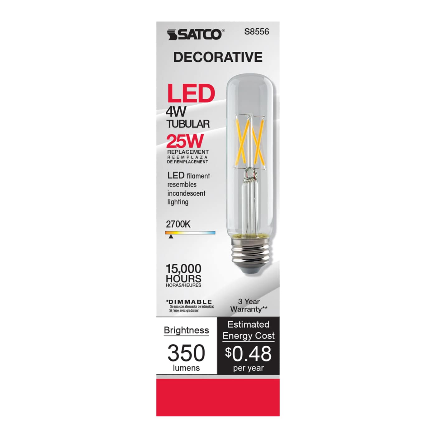 4T10/LED/E26/27K/120V - S8556