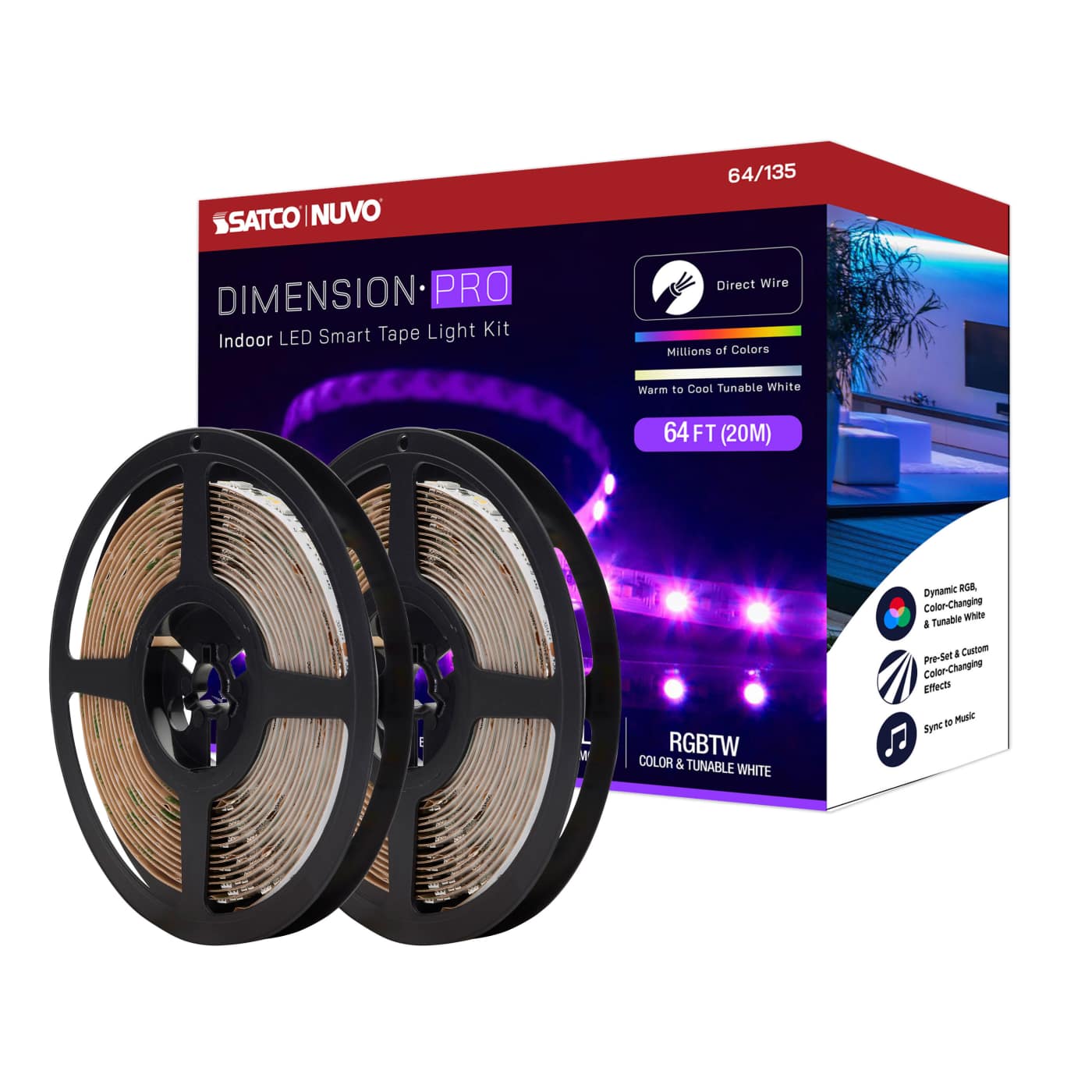 TAPE/RGBTW-HO/IP20/JBOX/SF/64' - 64-135