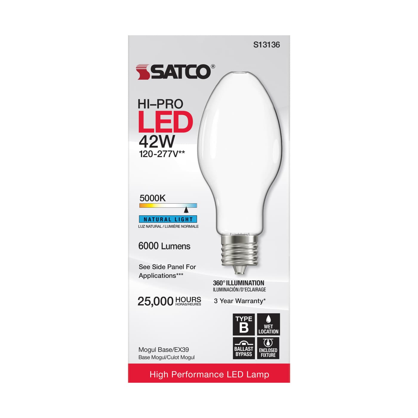 42W/LED/HID/ED28/850/EX39 - S13136