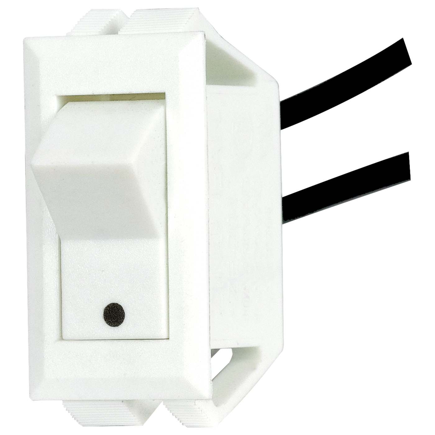 WHITE ROCKER SW W/BLK DOT & - 80-1617