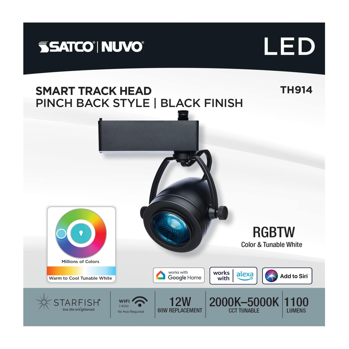 12W LED TRACK HEAD PINCH BACK - TH914
