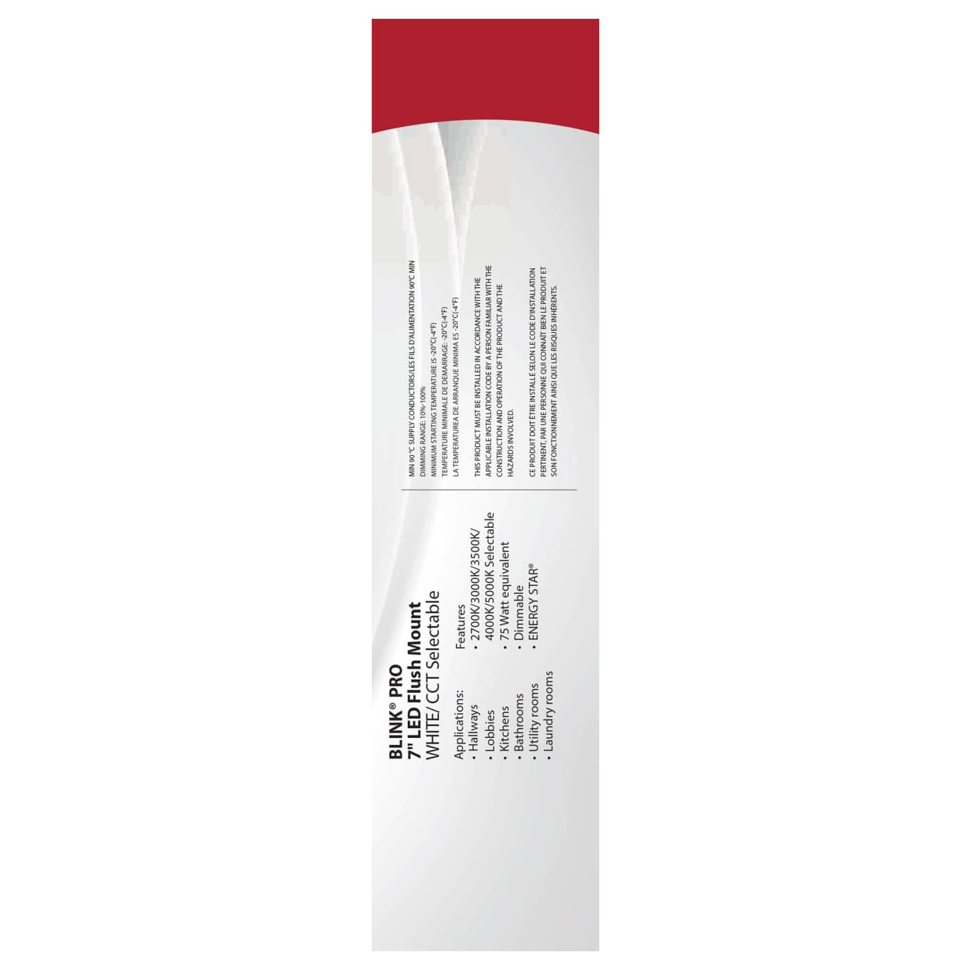 BLINK 11W LED 7" SQ WHITE - 62-1714