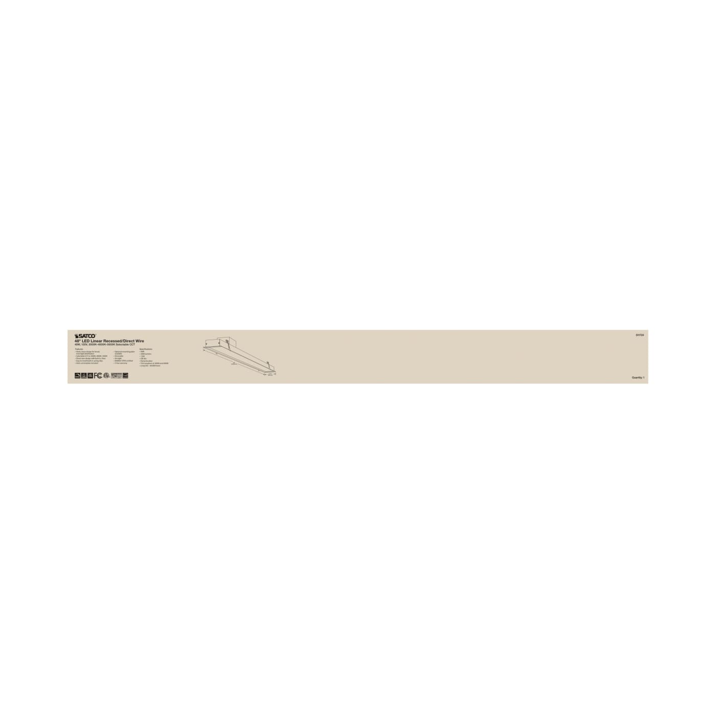 40WLED/DW/LINEAR/48"/ADJ-CCT - S11724