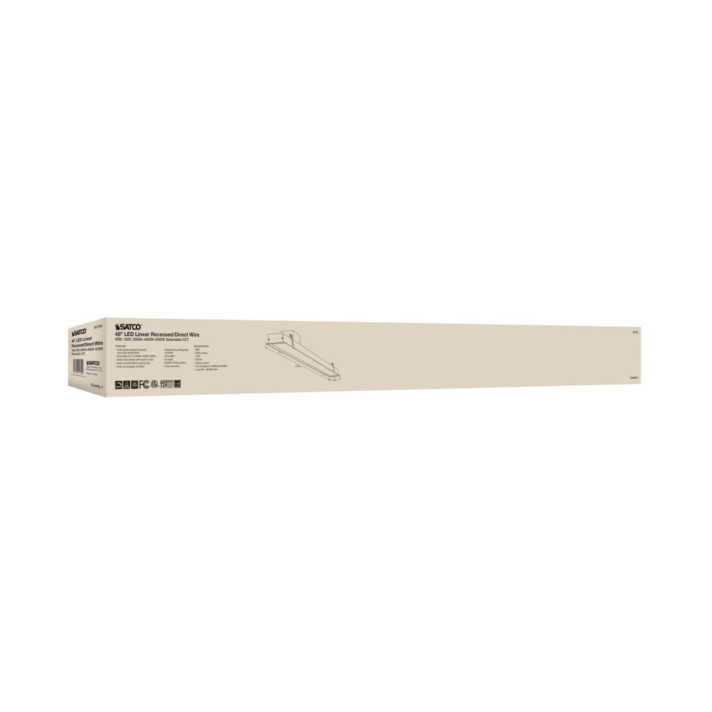 40WLED/DW/LINEAR/48"/ADJ-CCT - S11724