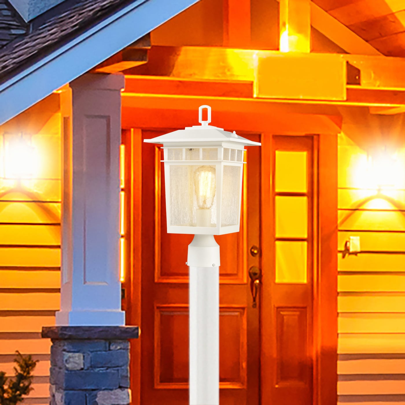 COVE NECK 1LT OUTDOOR LG POST - 60-5951