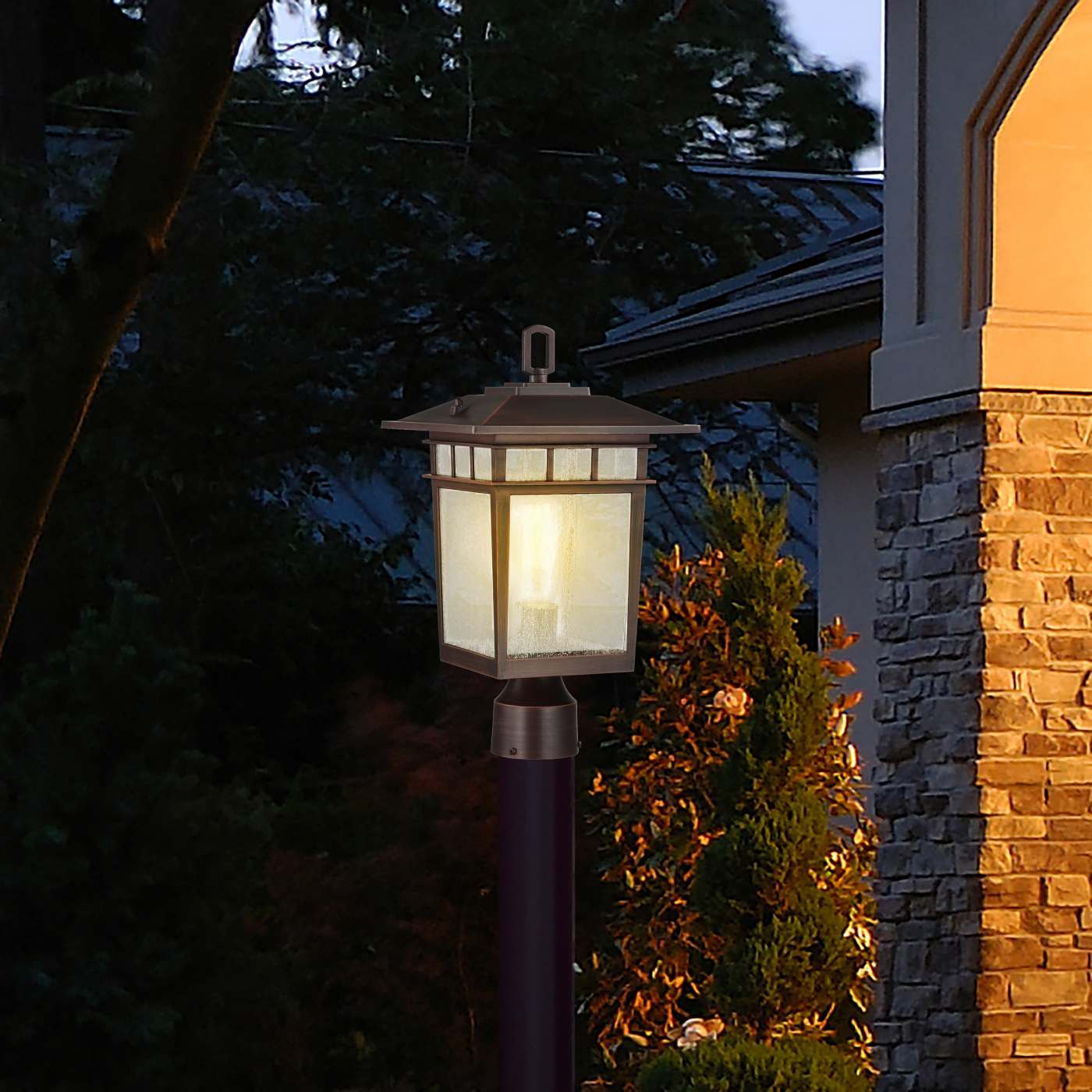COVE NECK 1LT OUTDOOR LG POST - 60-5952