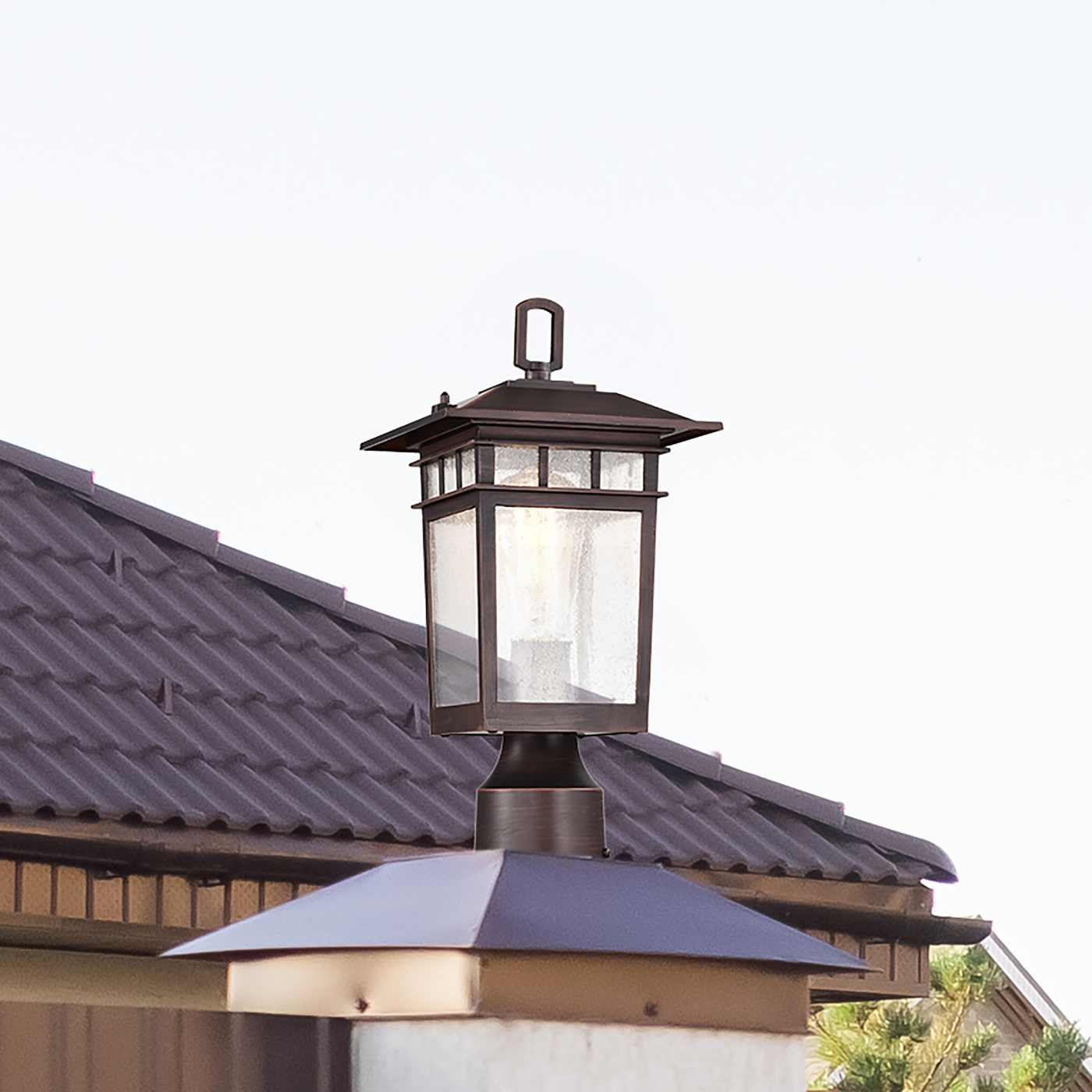 COVE NECK 1LT OUTDOOR SM POST - 60-5955