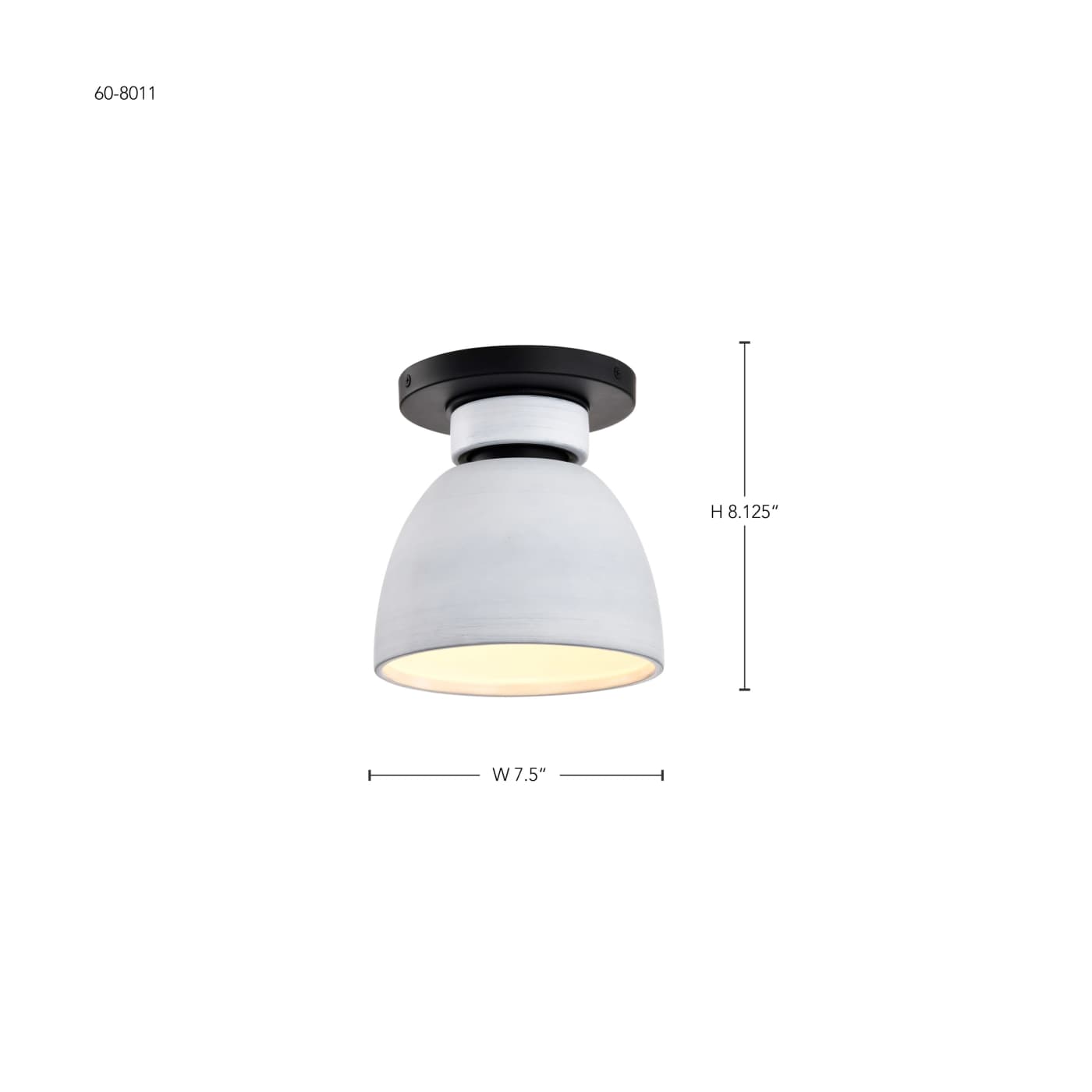 COLLINS 8" CERAMIC FLUSH MOUNT - 60-8011