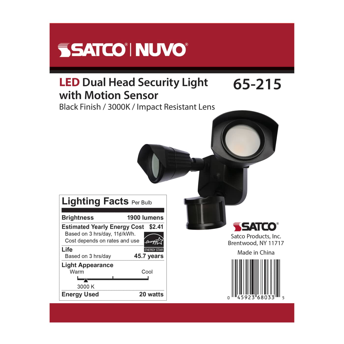 LED DUAL HEAD SECURITY LIGHT - 65-215