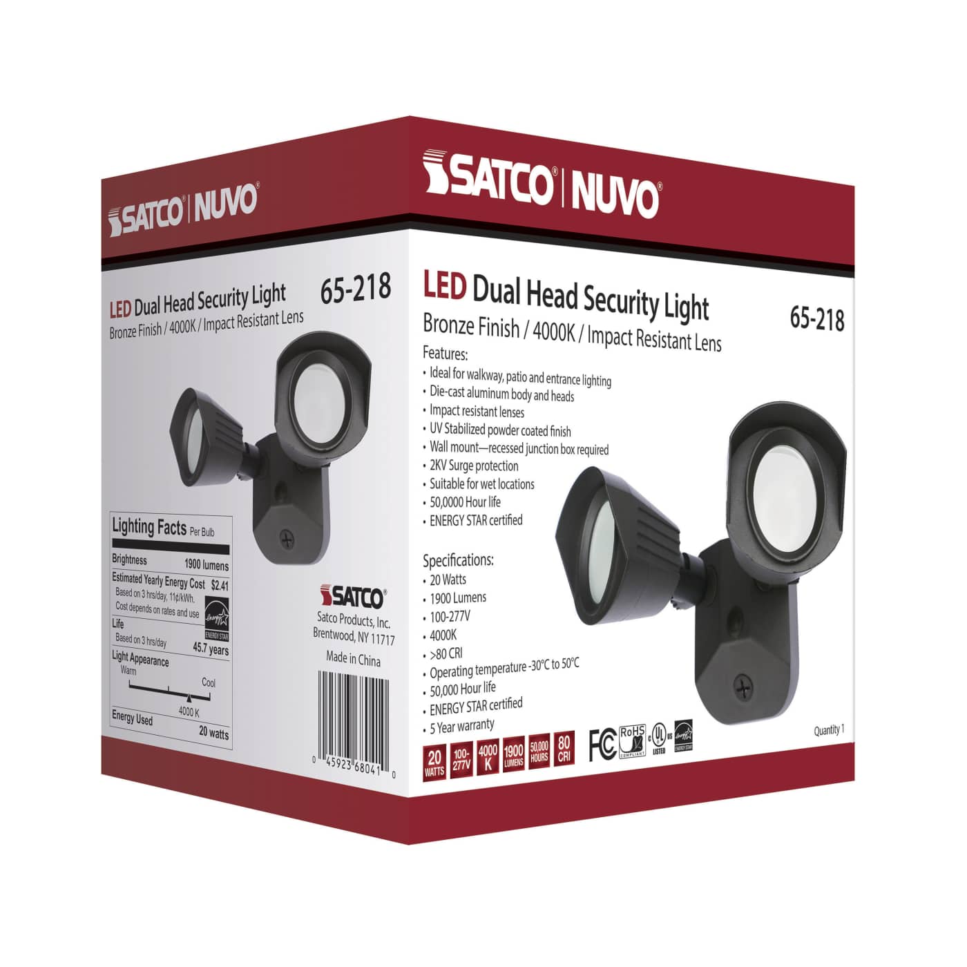 LED DUAL HEAD SECURITY LIGHT - 65-218
