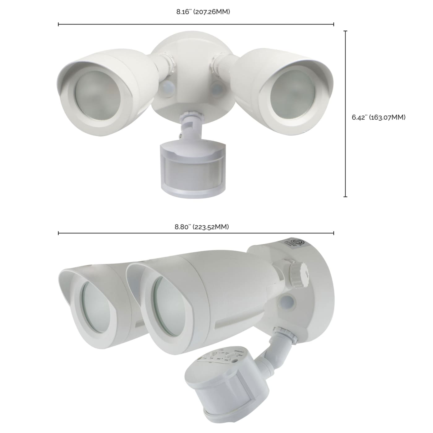 LED 2 BULLET HEAD SECURITY LGT - 65-711