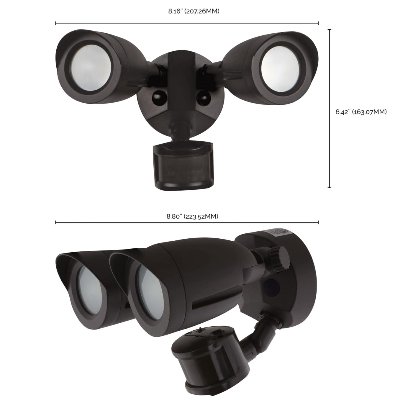 LED 2 BULLET HEAD SECURITY LGT - 65-719