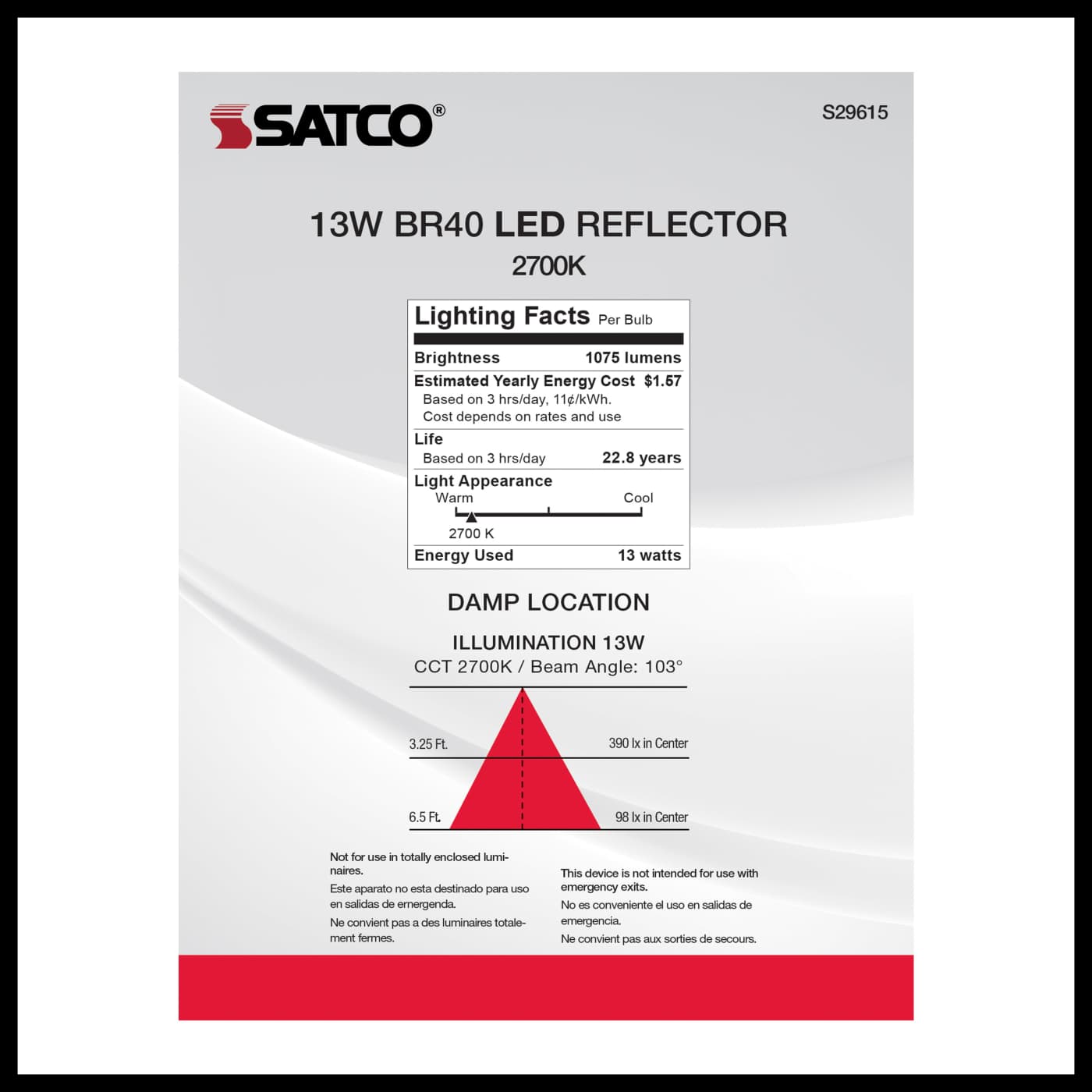 13BR40/LED/927/120V - S29615