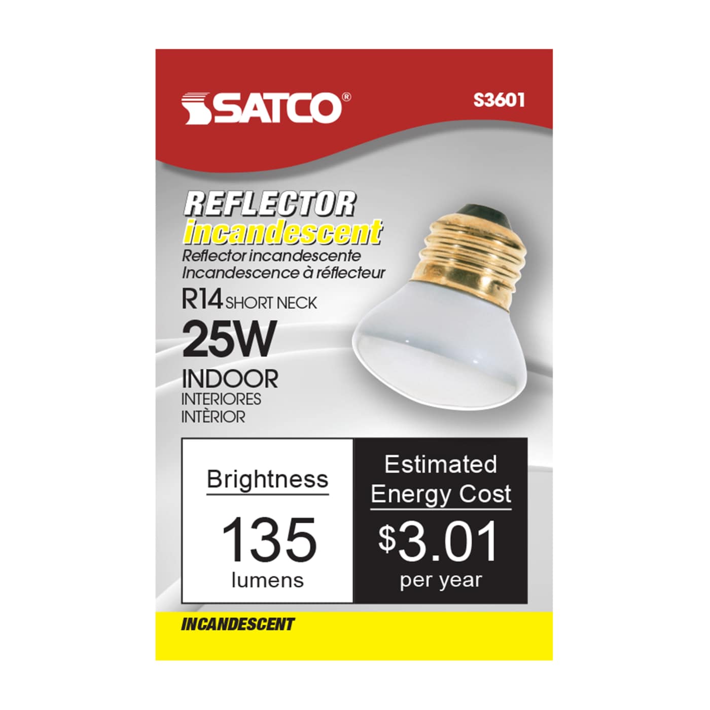 25R14/SP/120V MED BASE STUBBY - S3601