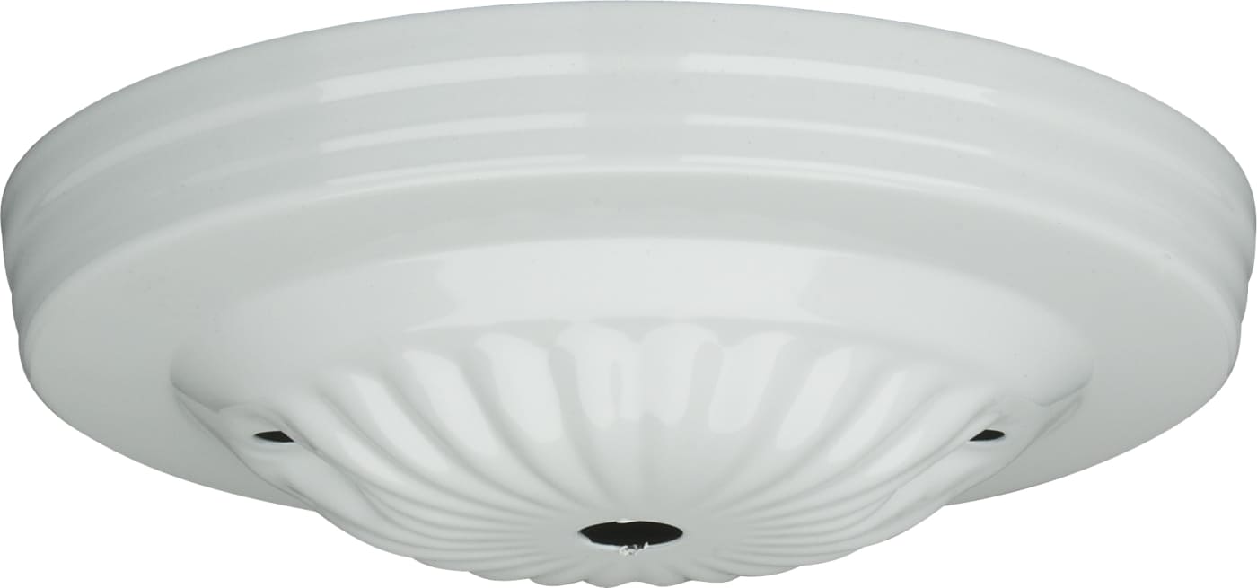 WHITE CANOPY 1/8 CH 2 BAR HOLE - 90-1680