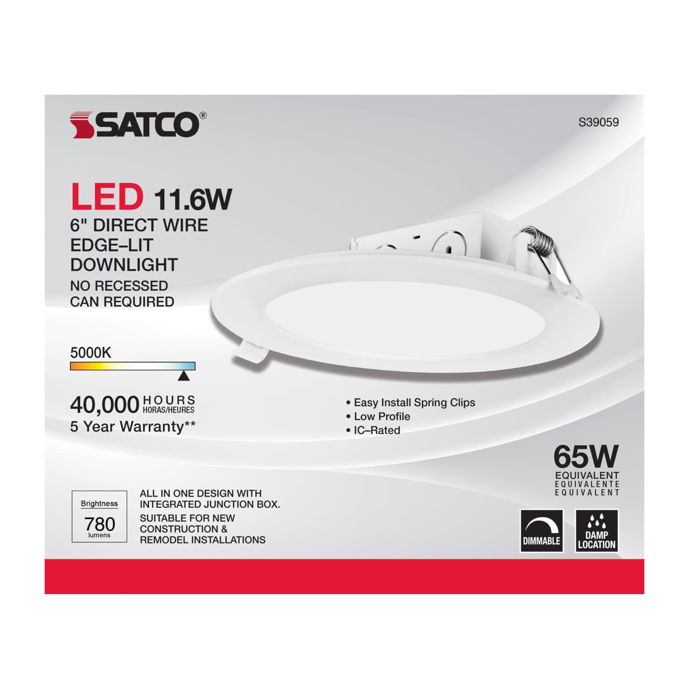 11.6WLED/DW/EL/5-6/50K/120V - S39059