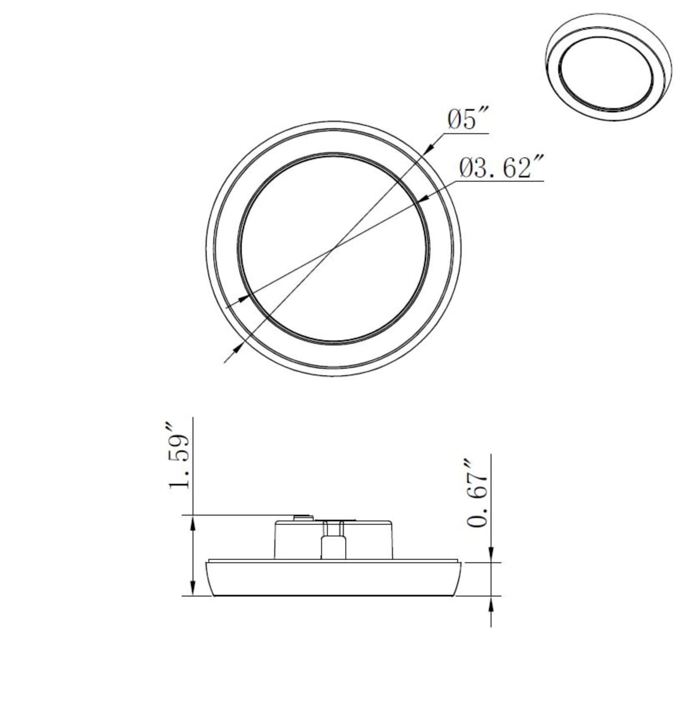 BLINK 9W LED 5" RND BR. NICKEL - 62-1703