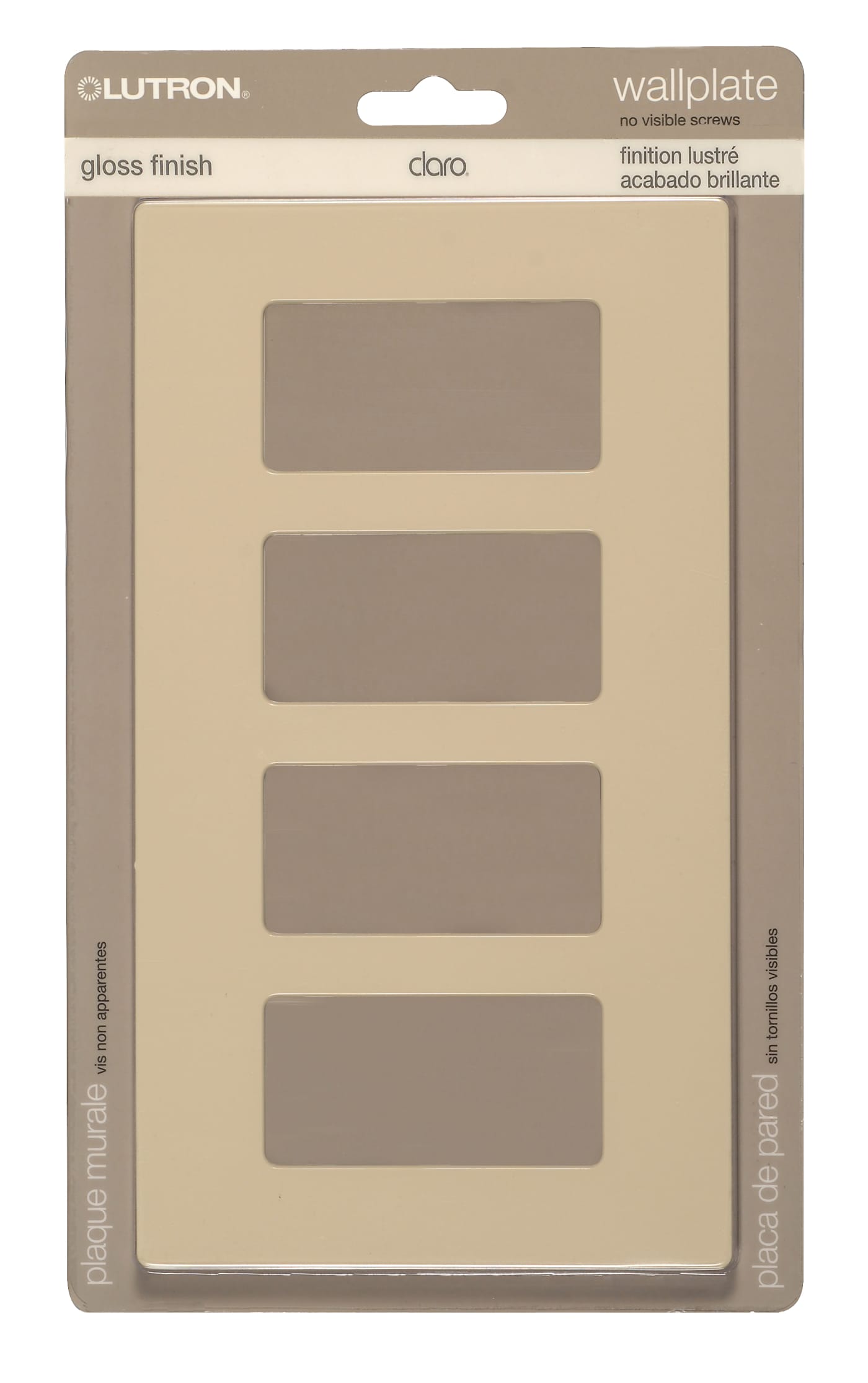 CLARO 4 GANG WALLPLATE AL - 96-423