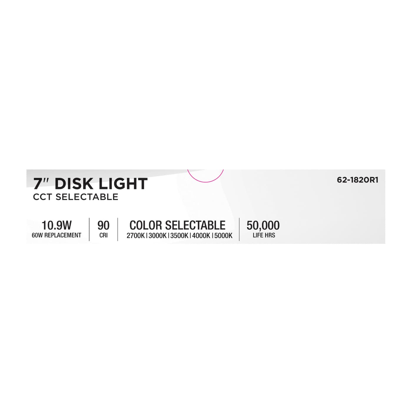 7" LED DISK LIGHT W/ OCC WHITE - 62-1820R1
