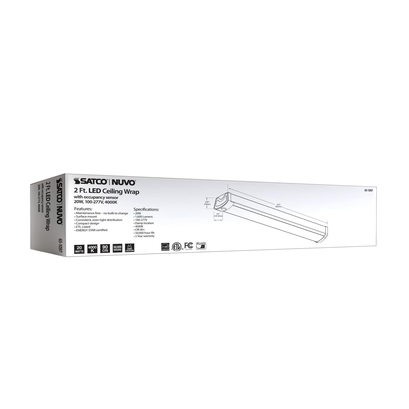 2FT LED CEILING WRAP - 65-1097