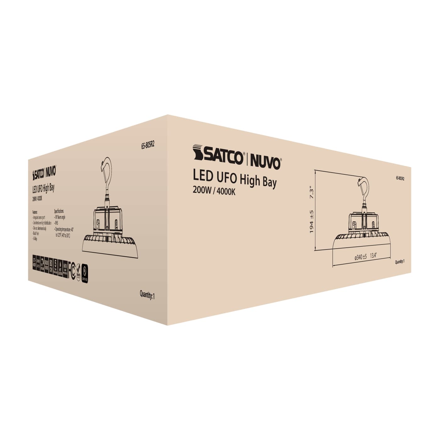 LED UFO HIGHBAY 200W/4000K - 65-805R2