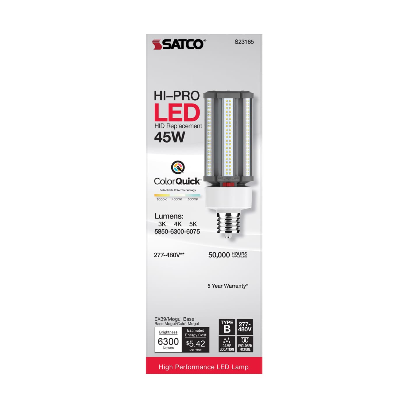 45W/LED/CCT/277-480V/EX39 - S23165