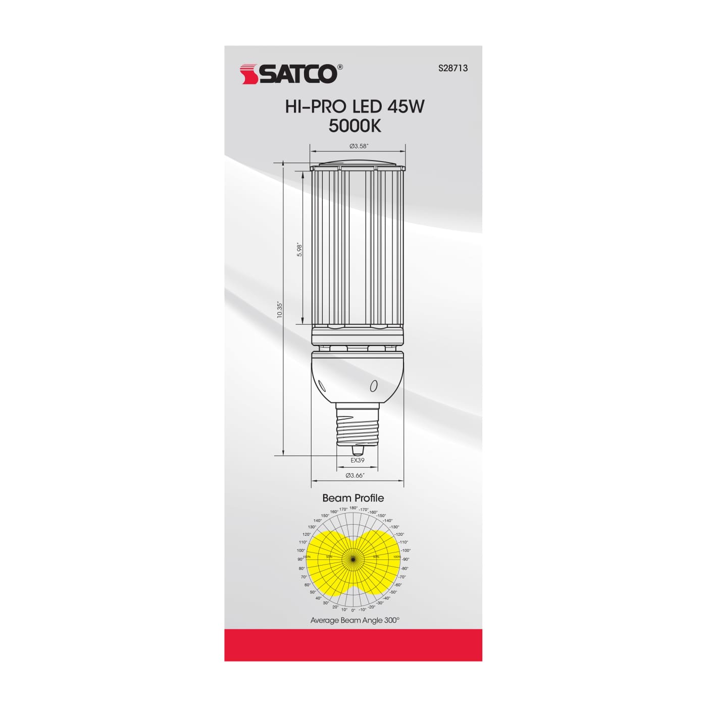 45W/LED/HID/5K/277-347V/EX39 - S28713