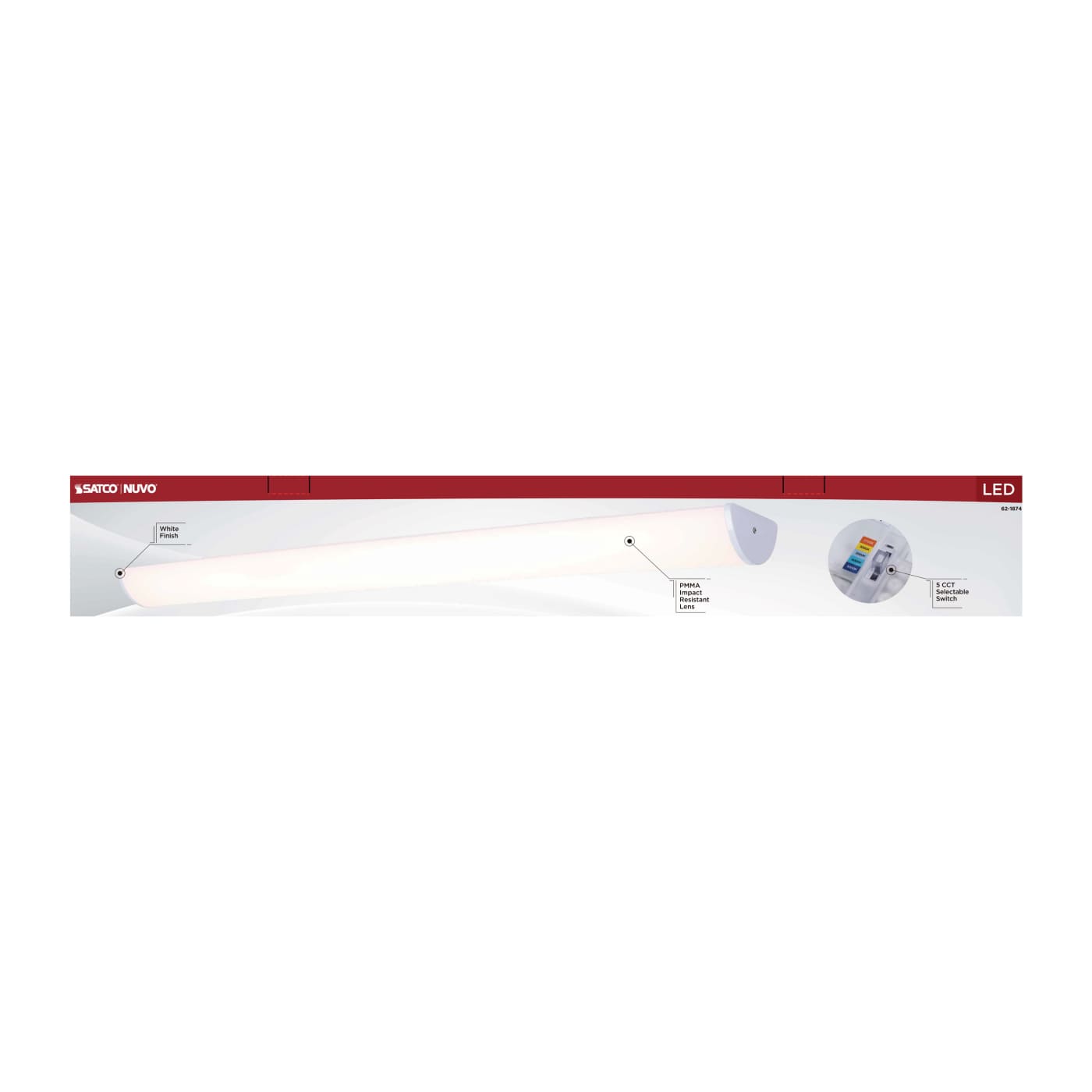 LED CRISPO 49" WHITE VANITY - 62-1874