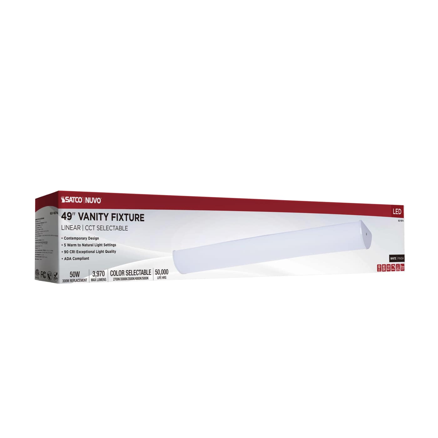 LED CRISPO 49" WHITE VANITY - 62-1874