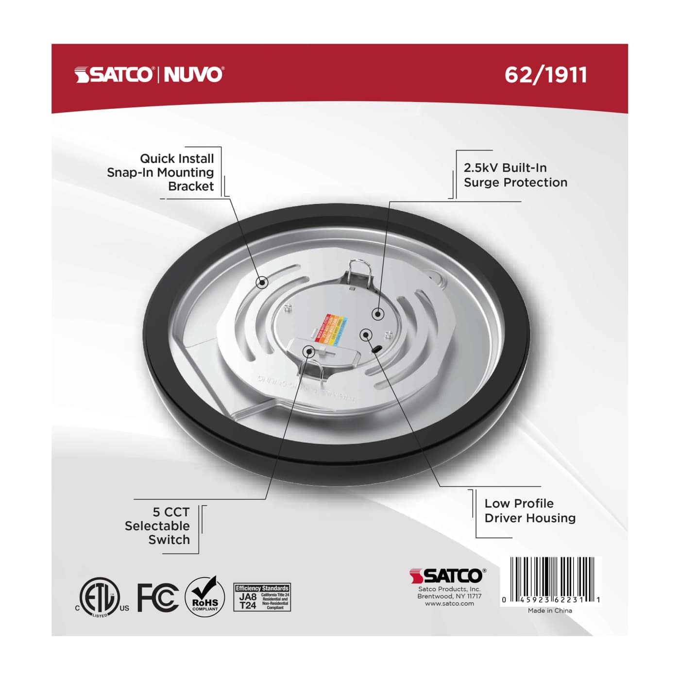 BLINK 10W LED 7" ROUND BLACK - 62-1911