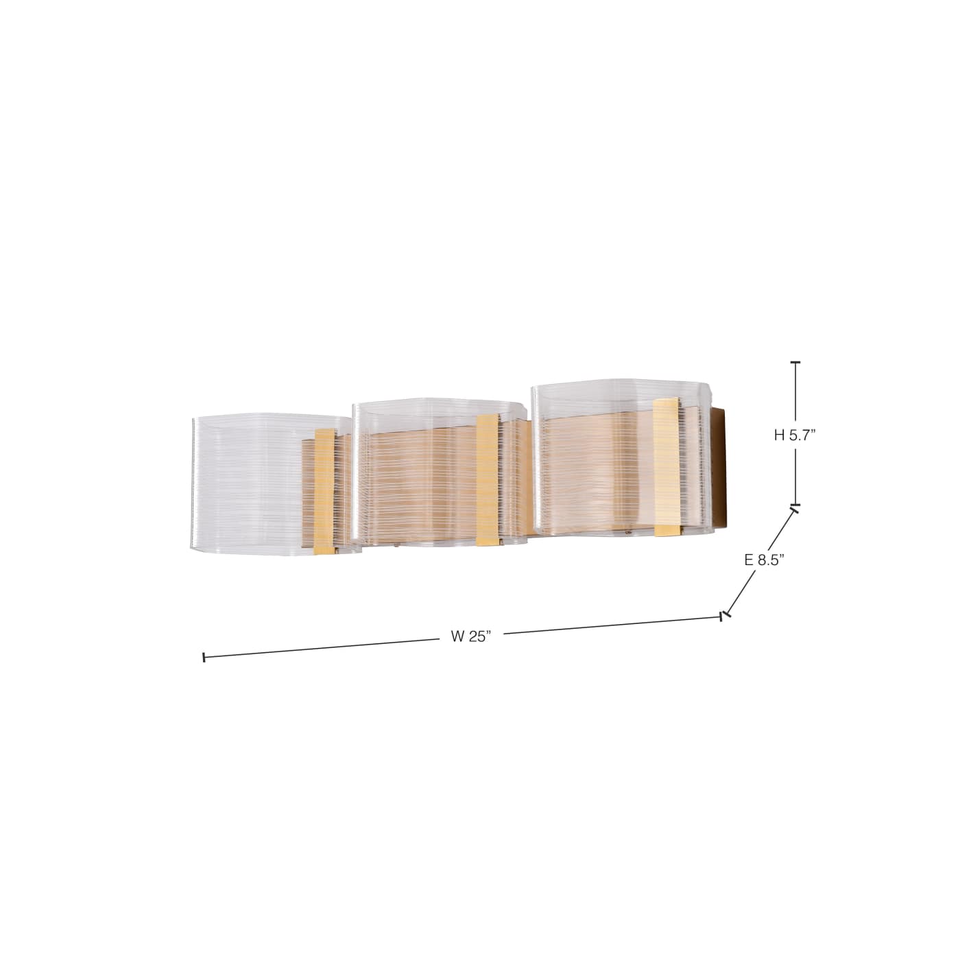 KENZO LED 3 LIGHT VANITY - 62-2408