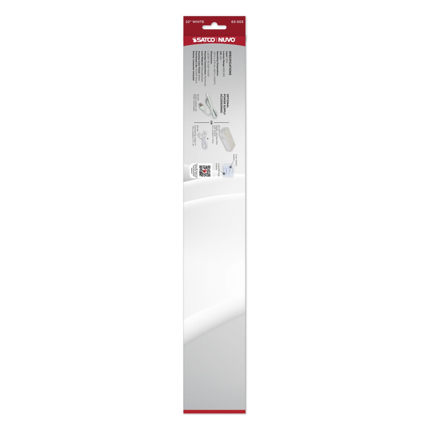 UNDER CAB LED 3CCT 22" - WH - 63-503