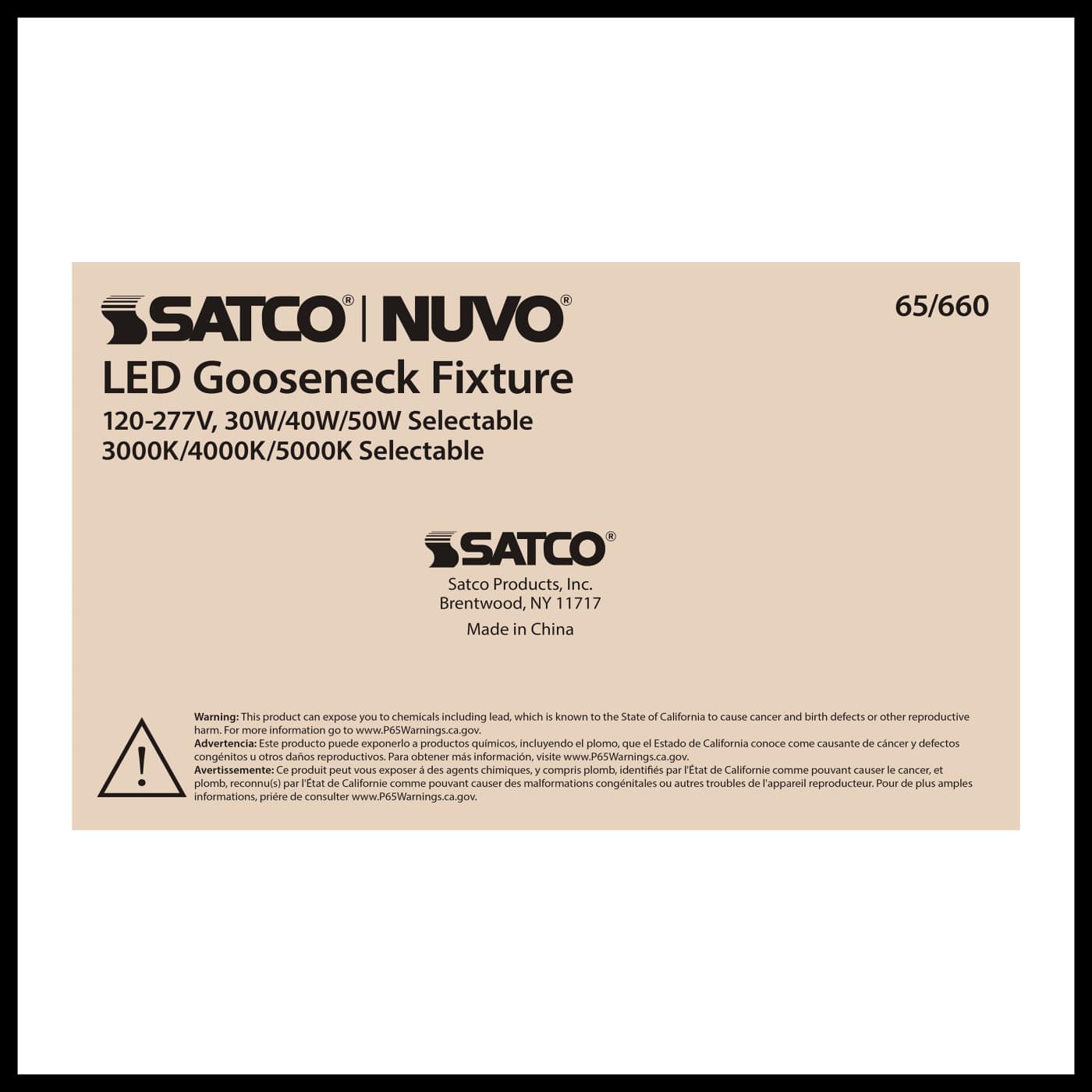 LED GOOSENECK WHITE FINISH - 65-660