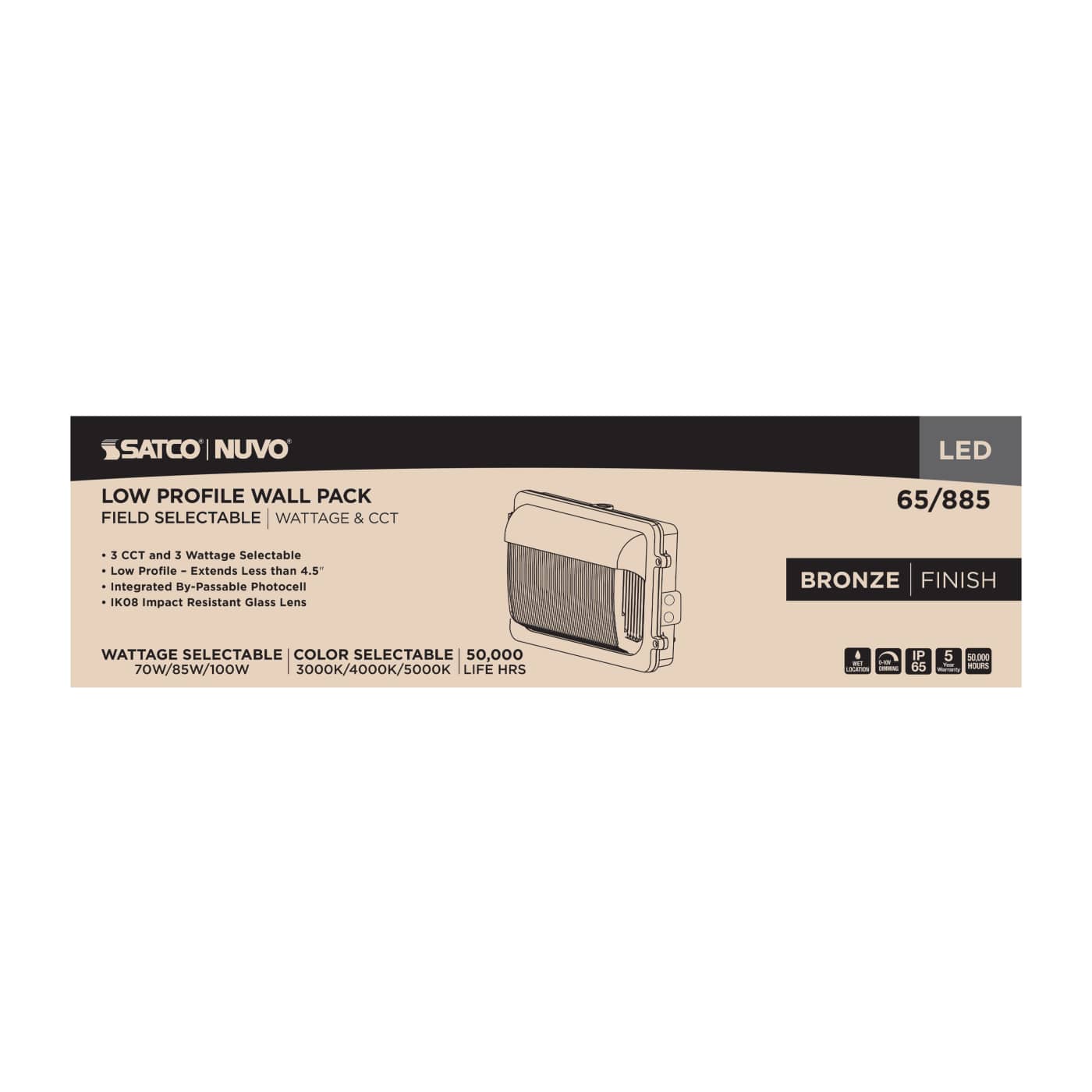 LED LOW PROFILE WALL PACK - 65-885