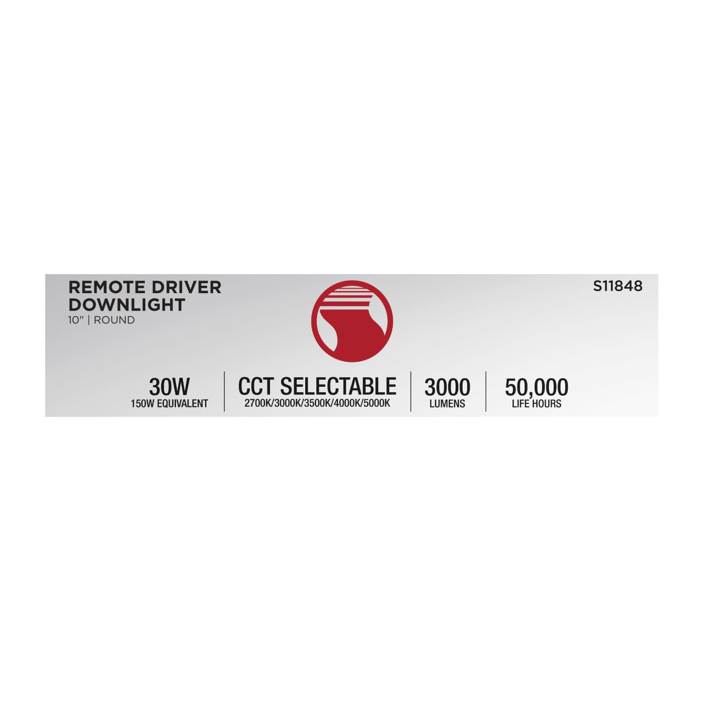 30WLED/DW/10/CCT/RND/FL/DD - S11848