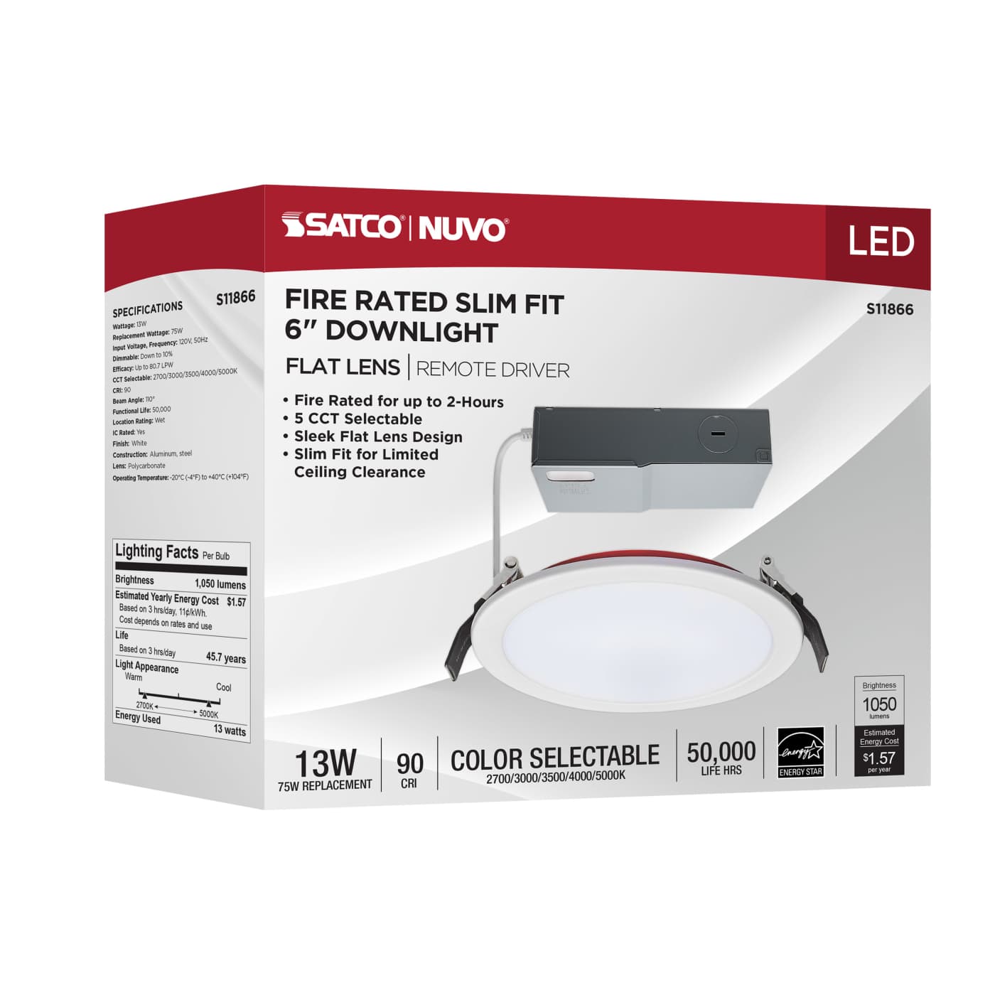 13WLED/6/FR/CCT/SLF/RD/FL/RND - S11866