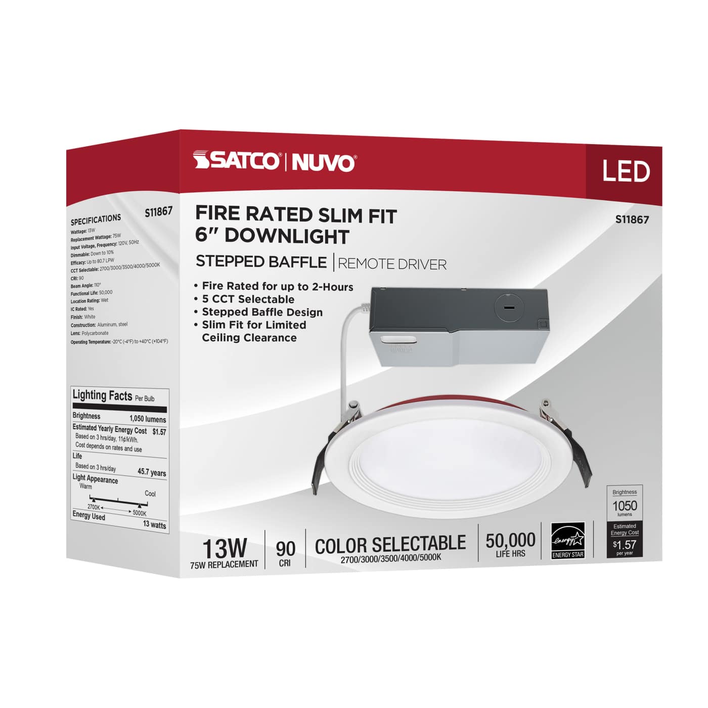 13WLED/6/FR/CCT/SLF/RD/STB/RND - S11867