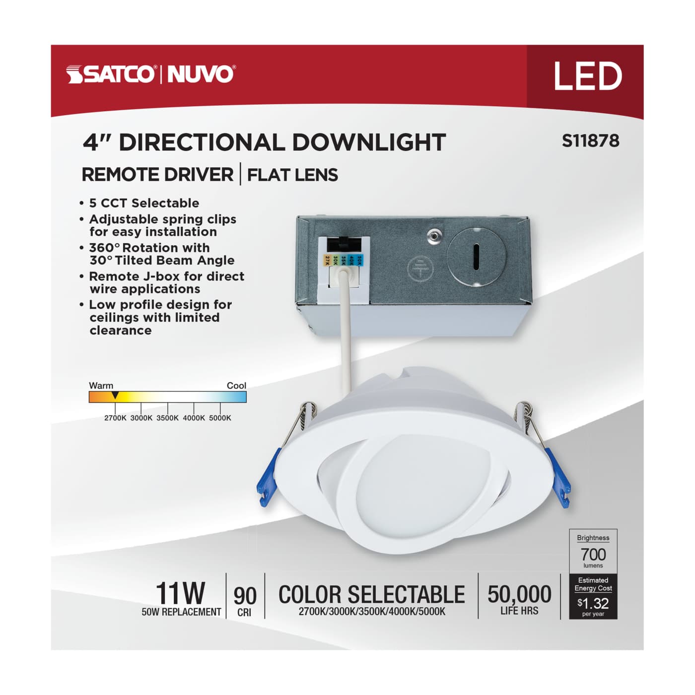 11WLED/4/CCT/LP/RD/DIR/FL - S11878