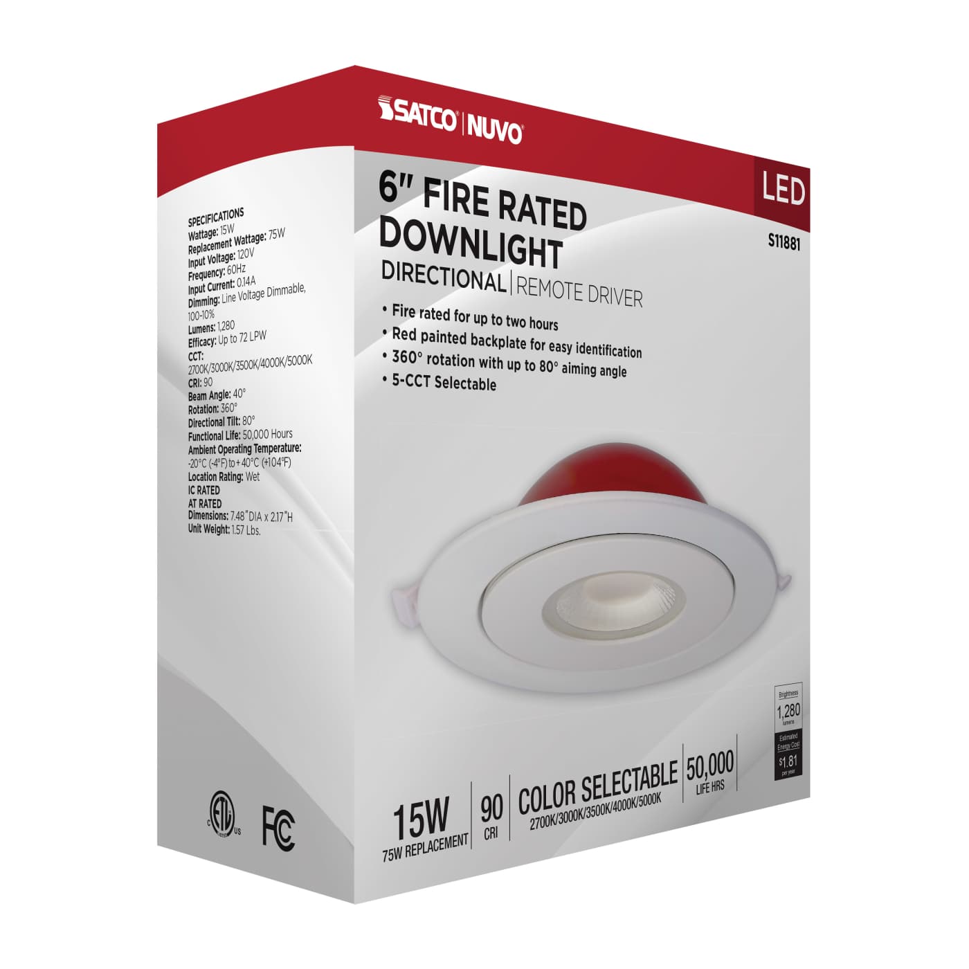 15WLED/DW-FR/6/CCT-SEL/RND/DIR - S11881