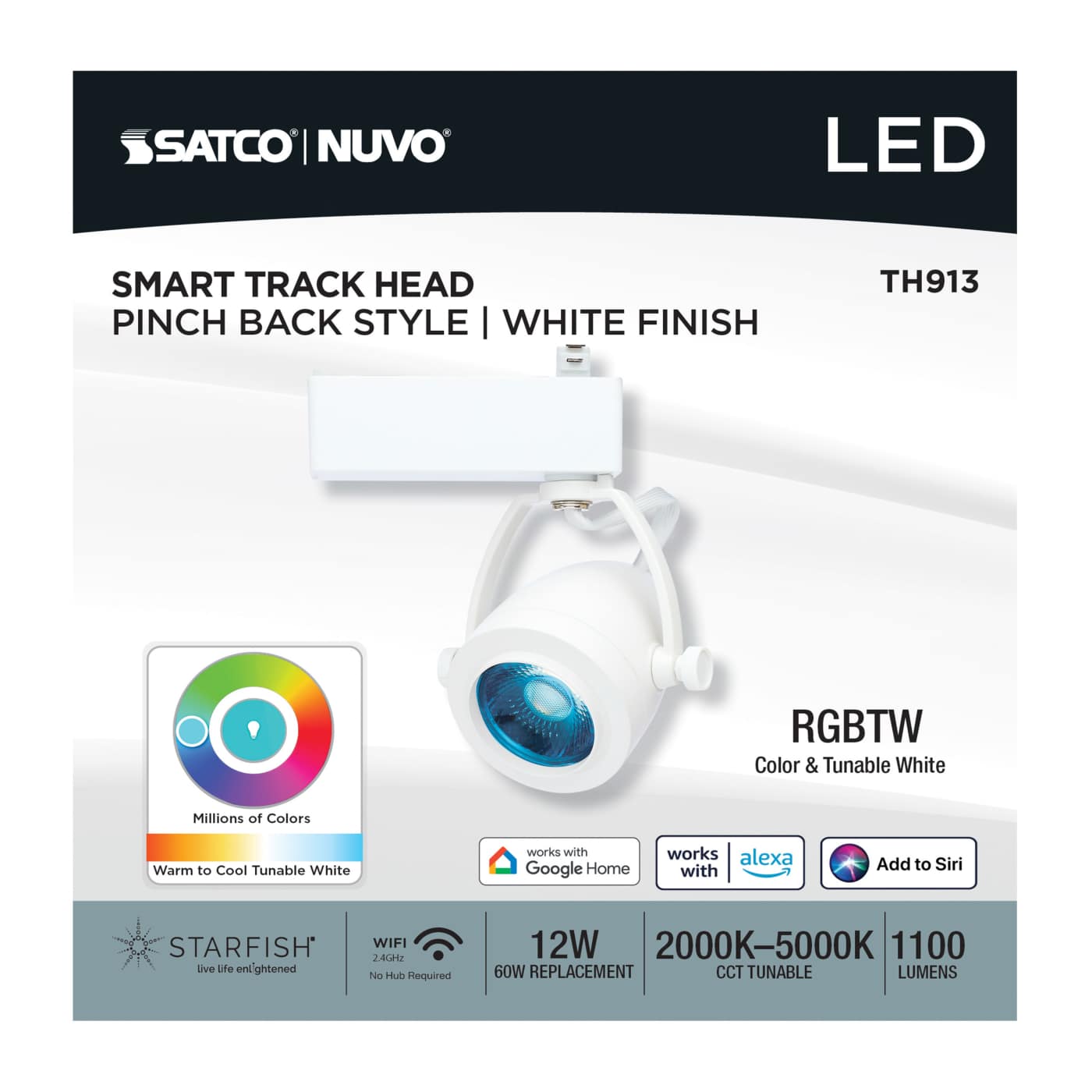 12W LED TRACK HEAD PINCH BACK - TH913