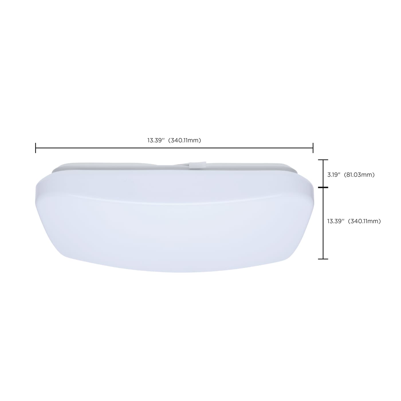 14" SQUARE LED CLOUD W/SENSOR - 62-1857