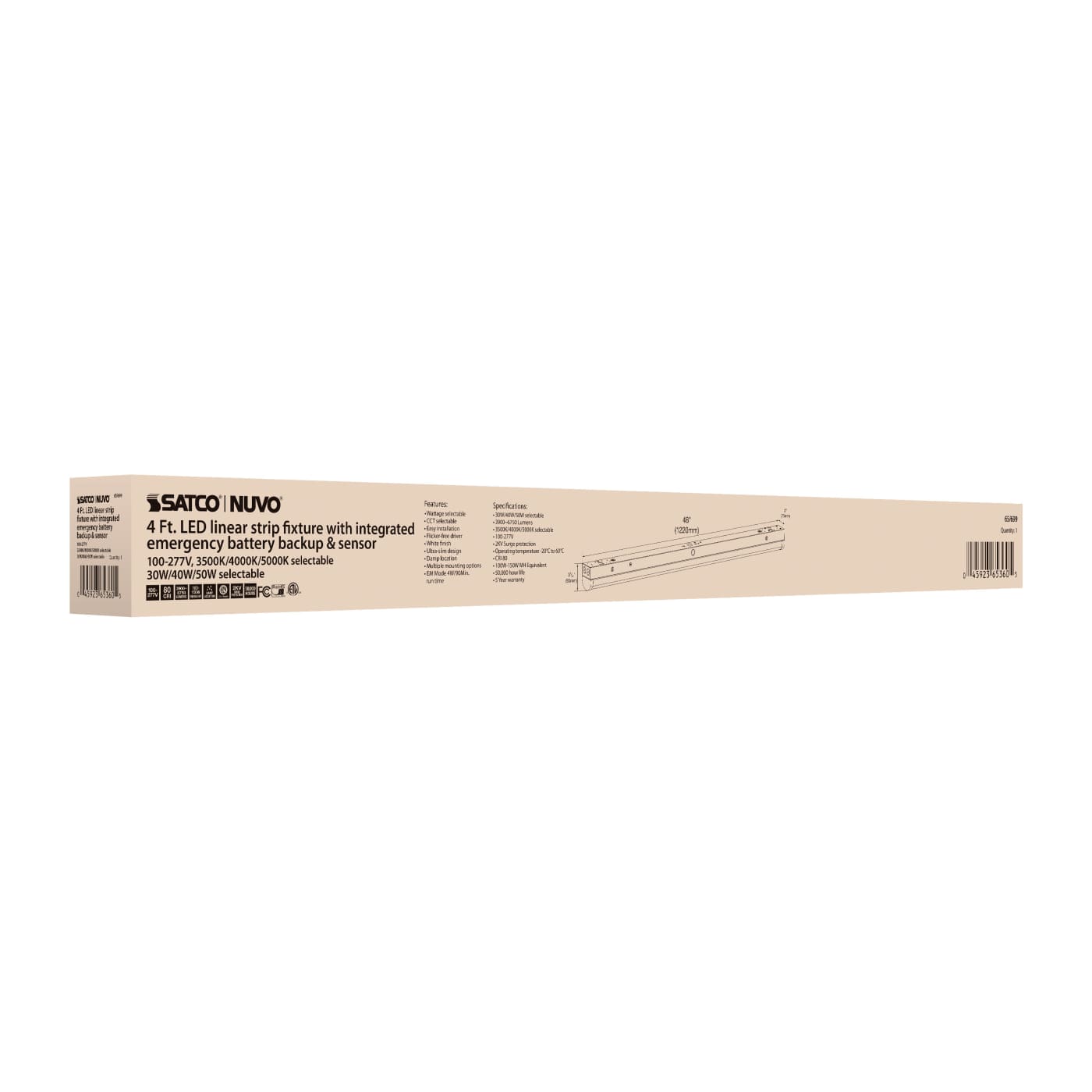 4' LINEAR STRIP W/ EM & SENSOR - 65-699