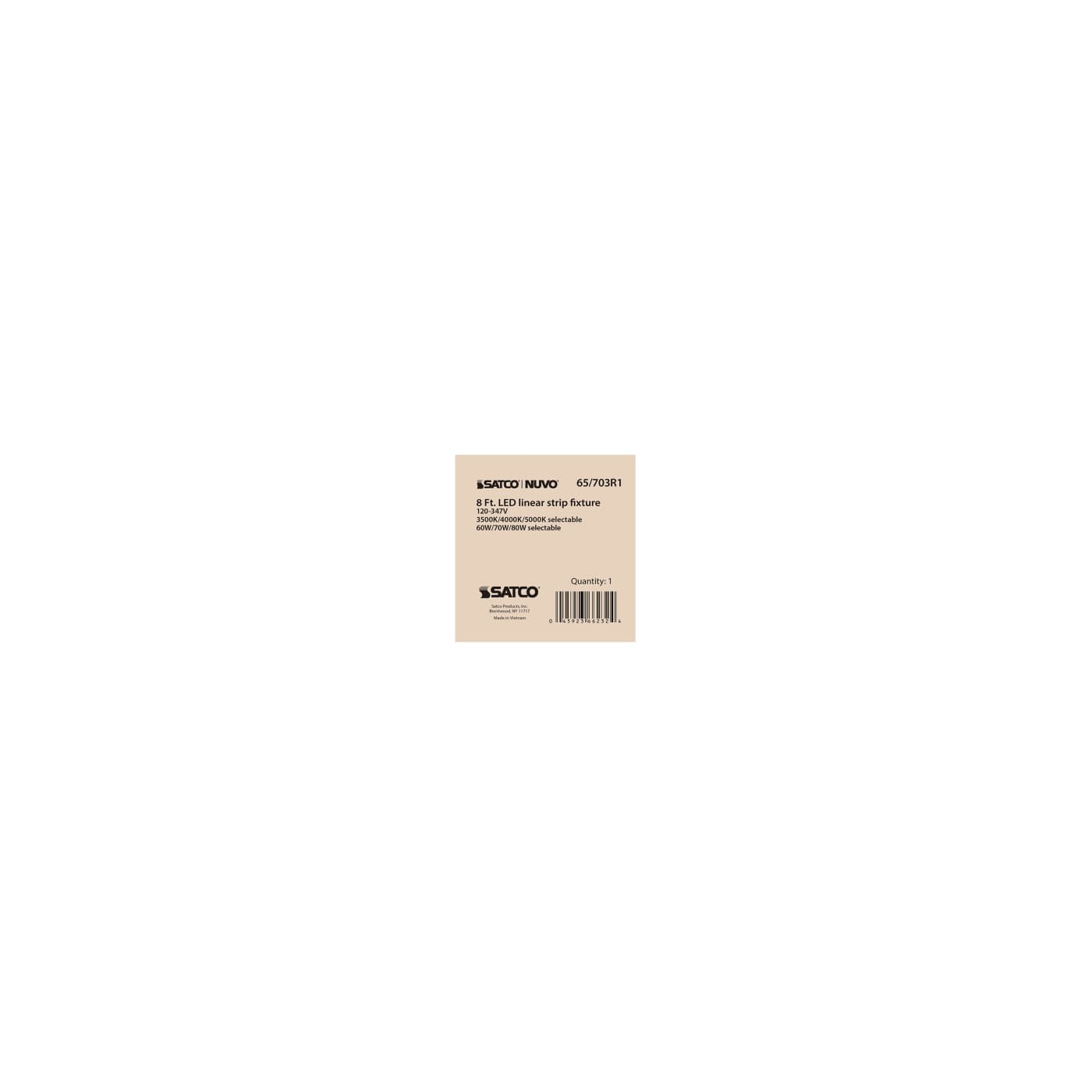 8' LINEAR STRIP WHITE FINISH - 65-703R1
