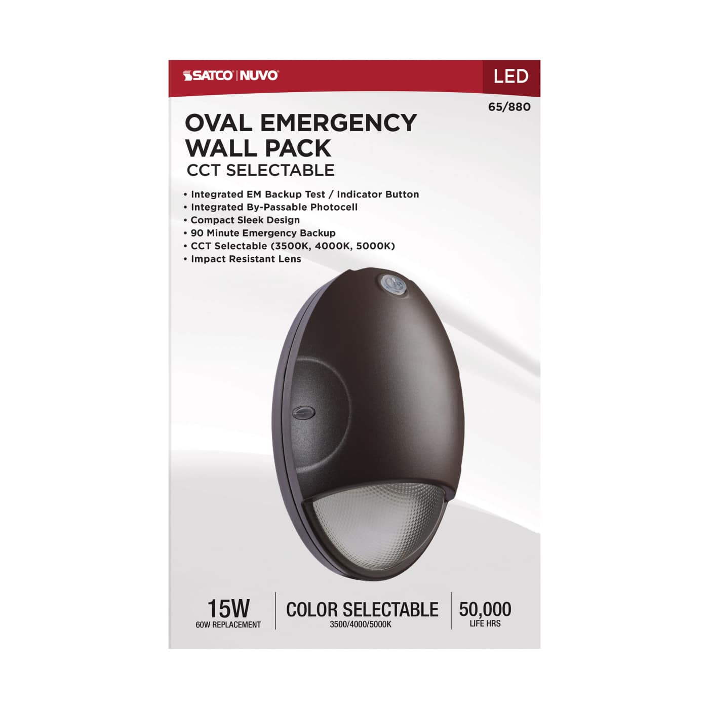 LED SMALL EM WALL PACK BRONZE - 65-880