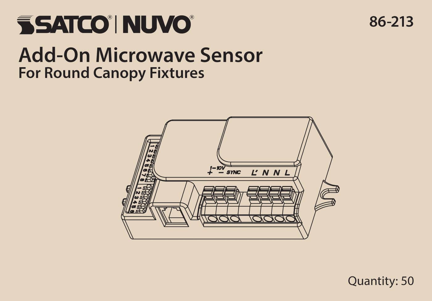 MICROWAVE SENSOR ROUND CANOPY - 86-213