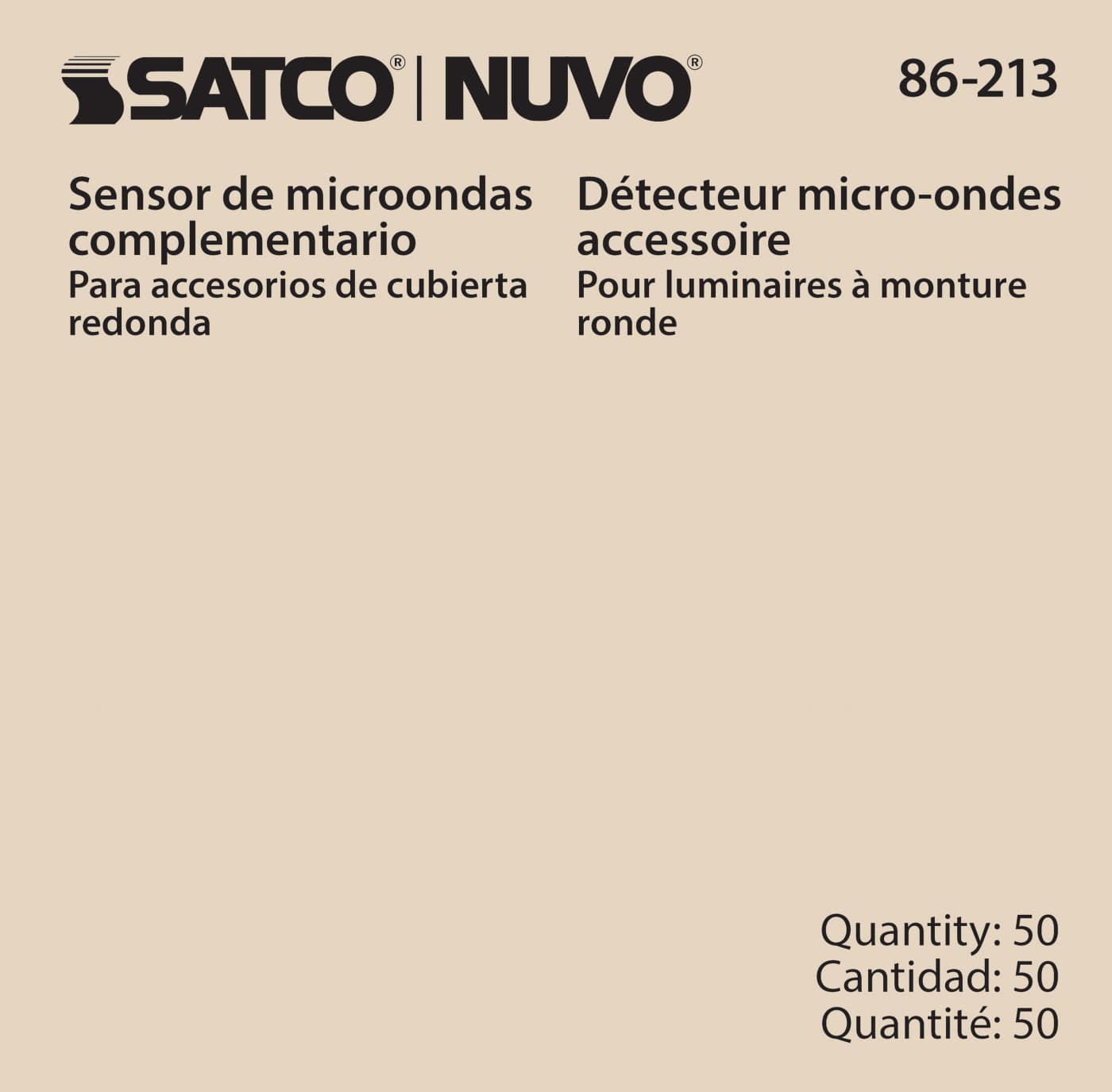 MICROWAVE SENSOR ROUND CANOPY - 86-213