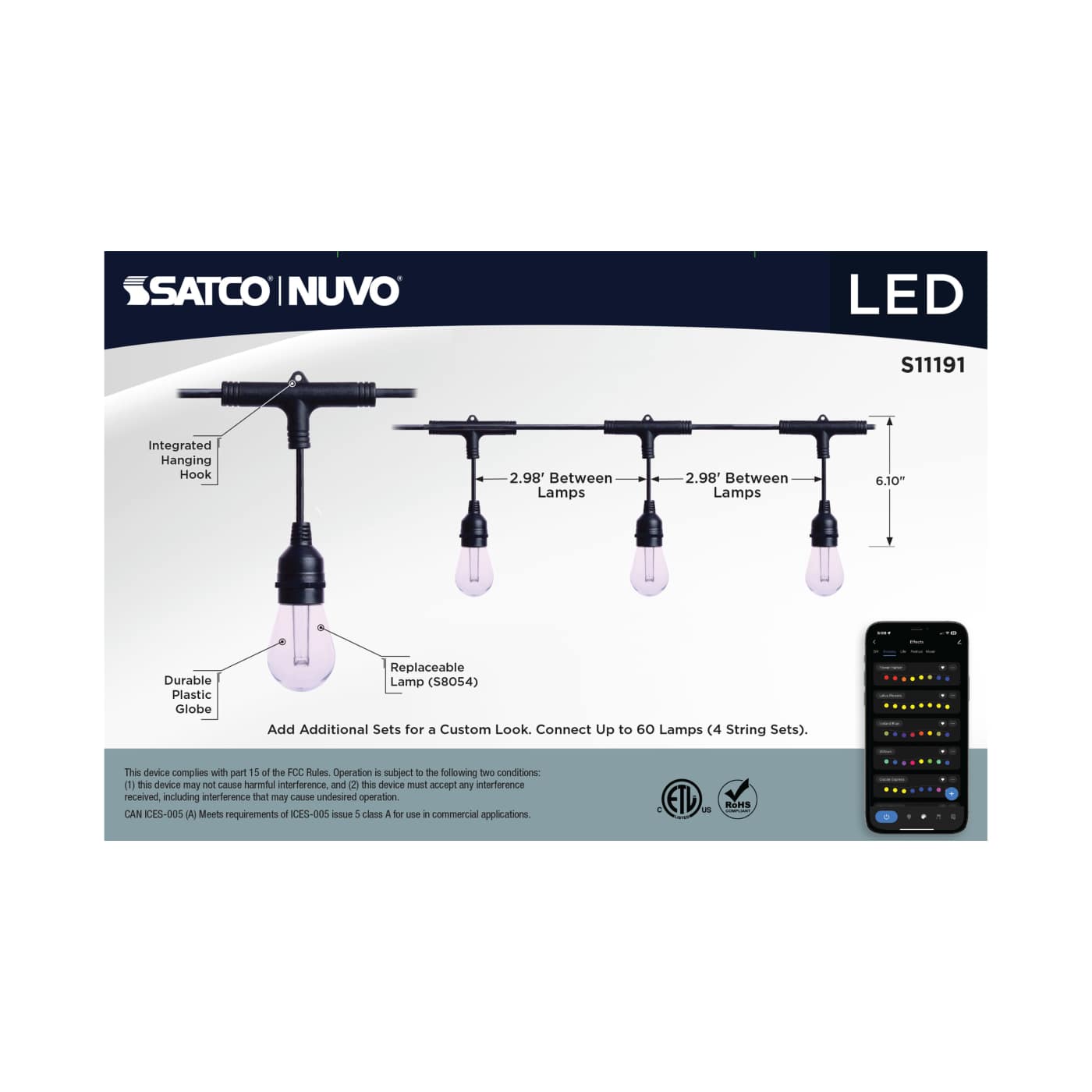 48FT/LED/SL/S14/SF/RGBTW/120V - S11191