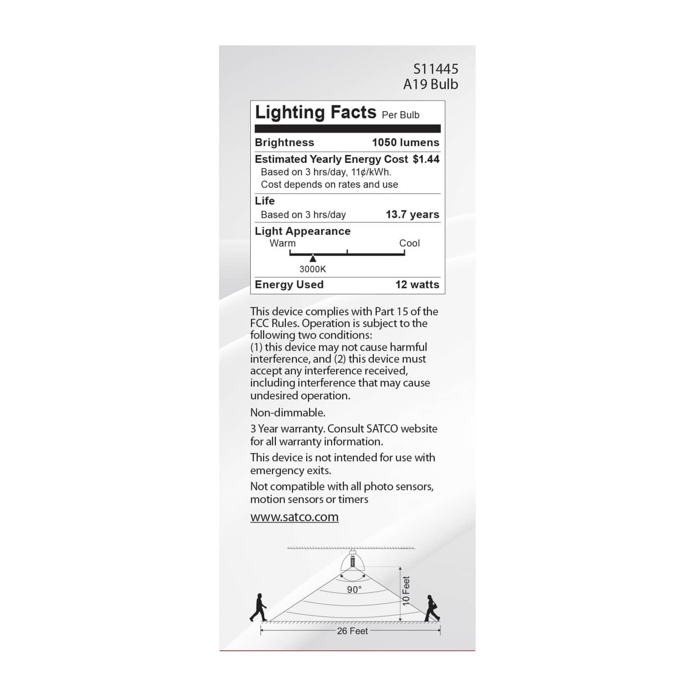 12A19/PIR/930/120V/ND - S11445