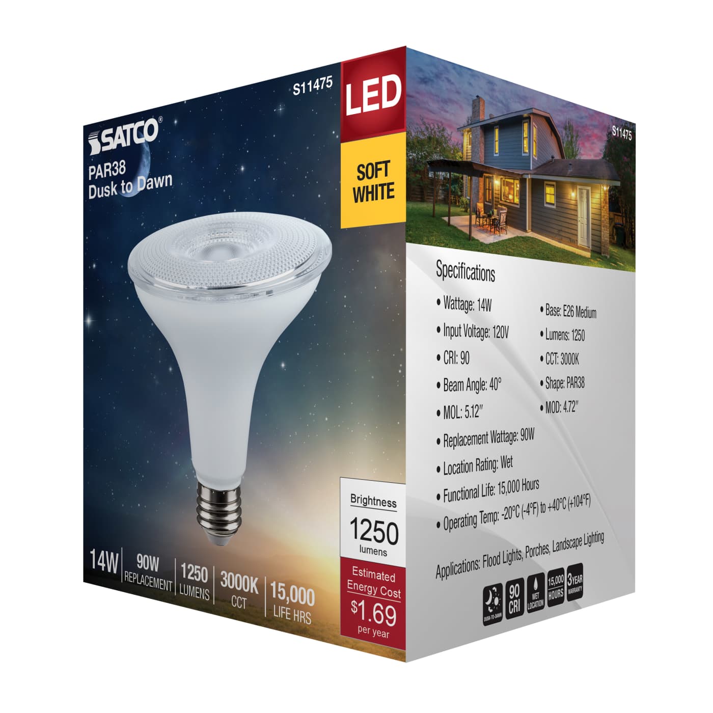 14PAR38/D2D/LED/930/120V - S11475