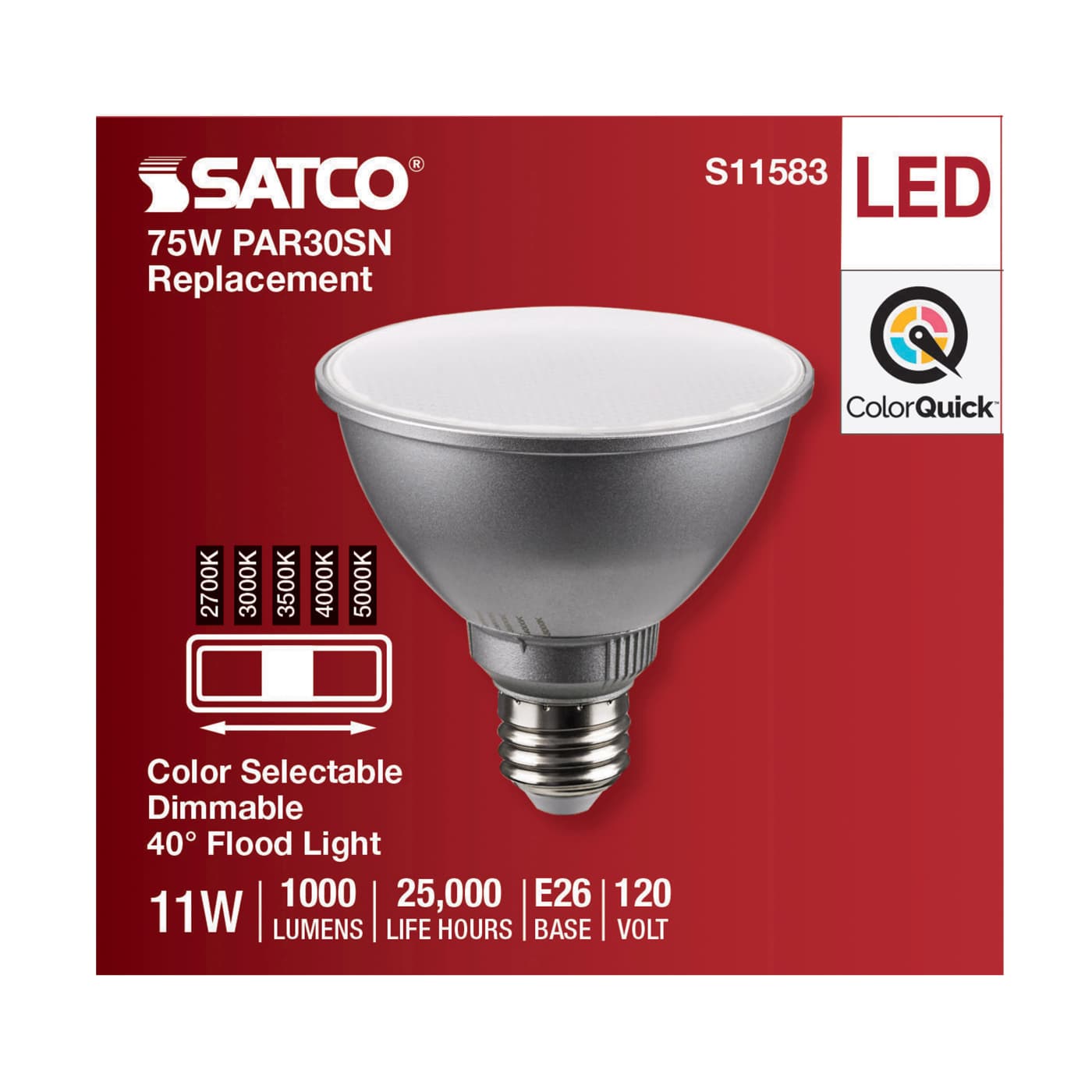 11PAR30SN/LED/5CCT/FL/120V - S11583